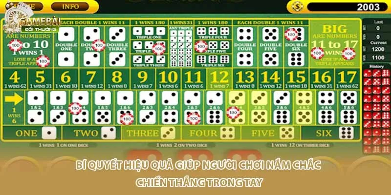 Bí quyết hiệu quả giúp người chơi nắm chắc chiến thắng trong tay