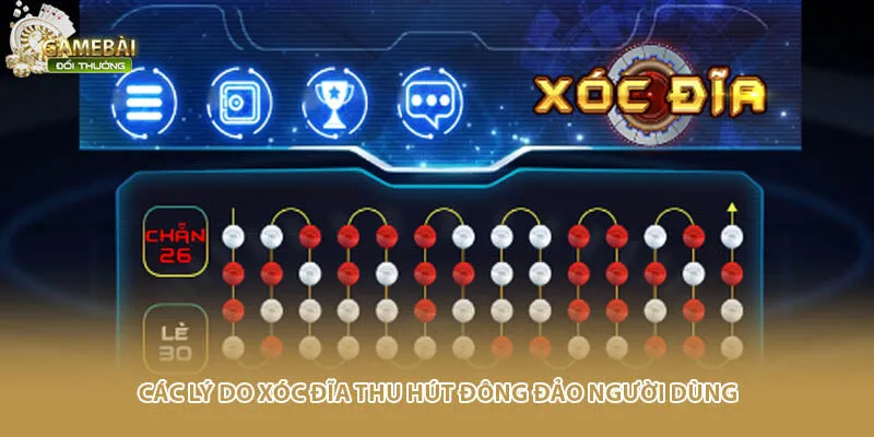 Các lý do xóc đĩa thu hút đông đảo người dùng