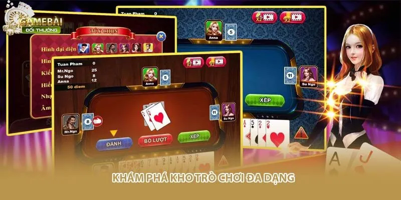 Khám phá kho trò chơi đa dạng