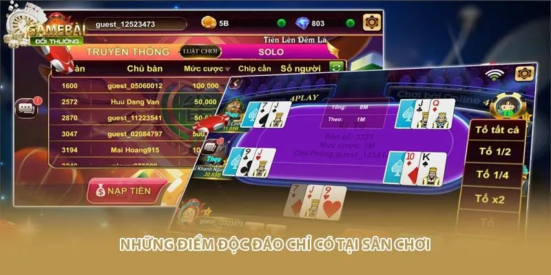 Những điểm độc đáo chỉ có tại sân chơi