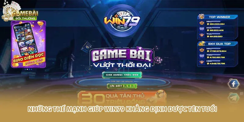 Những thế mạnh giúp WIN79 khẳng định được tên tuổi